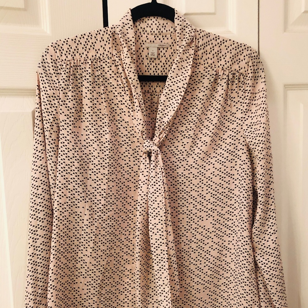 Halogen Button-Up Top With Bow - Size Small - image 2